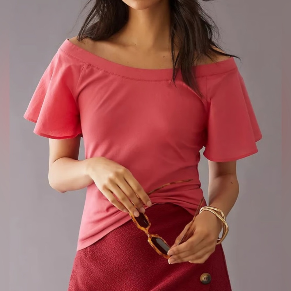Flutter Sleeve Top by Maeve for Anthropologie - New no tags!